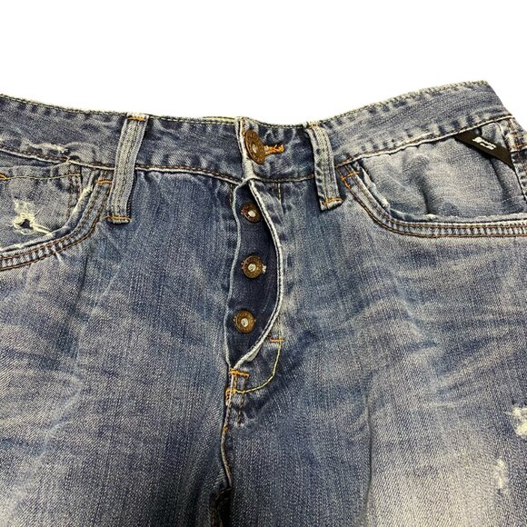 Jack & Jones Men's Medium Indigo Gate Plate Straight Leg Denim Jeans - Picture 4 of 10